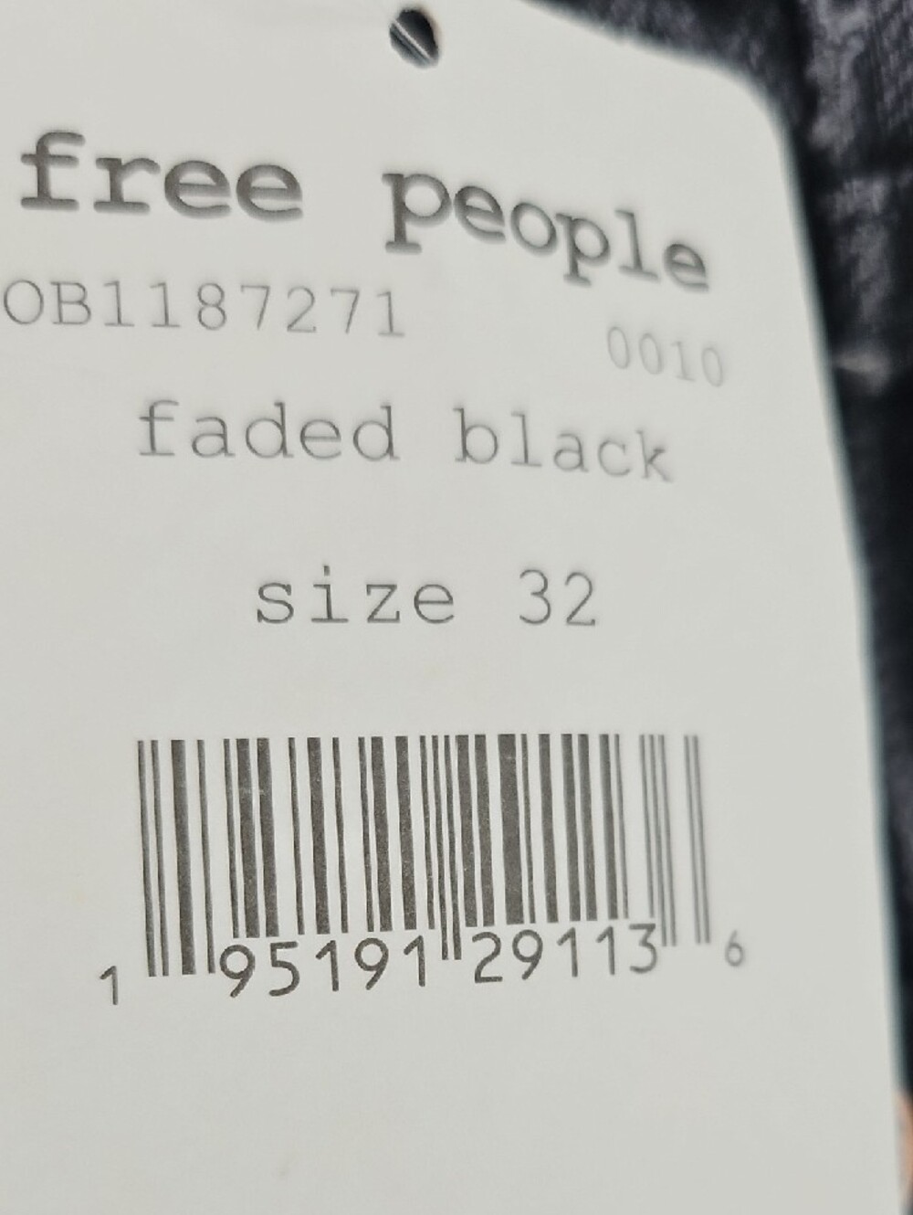 Free People Black Faded Jeans - Picture 3 of 3